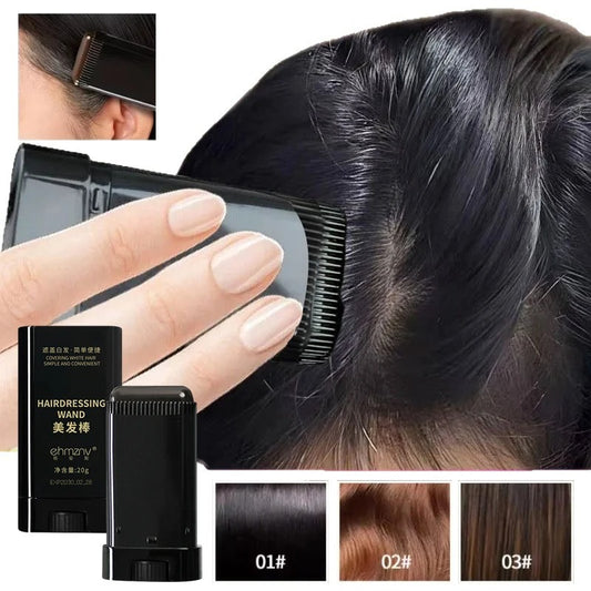 Hair Color Stick For Men & Women Quickly Covers White Hair