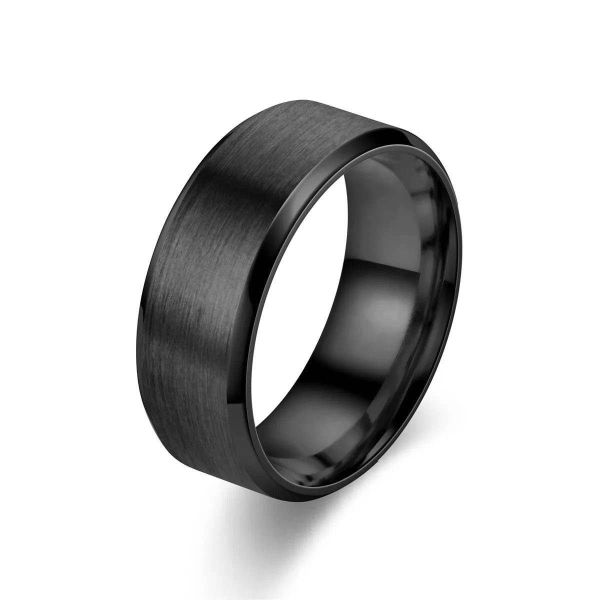 3 Colors Classic 8mm Tungsten Mens Ring Surface Brushed Stainless