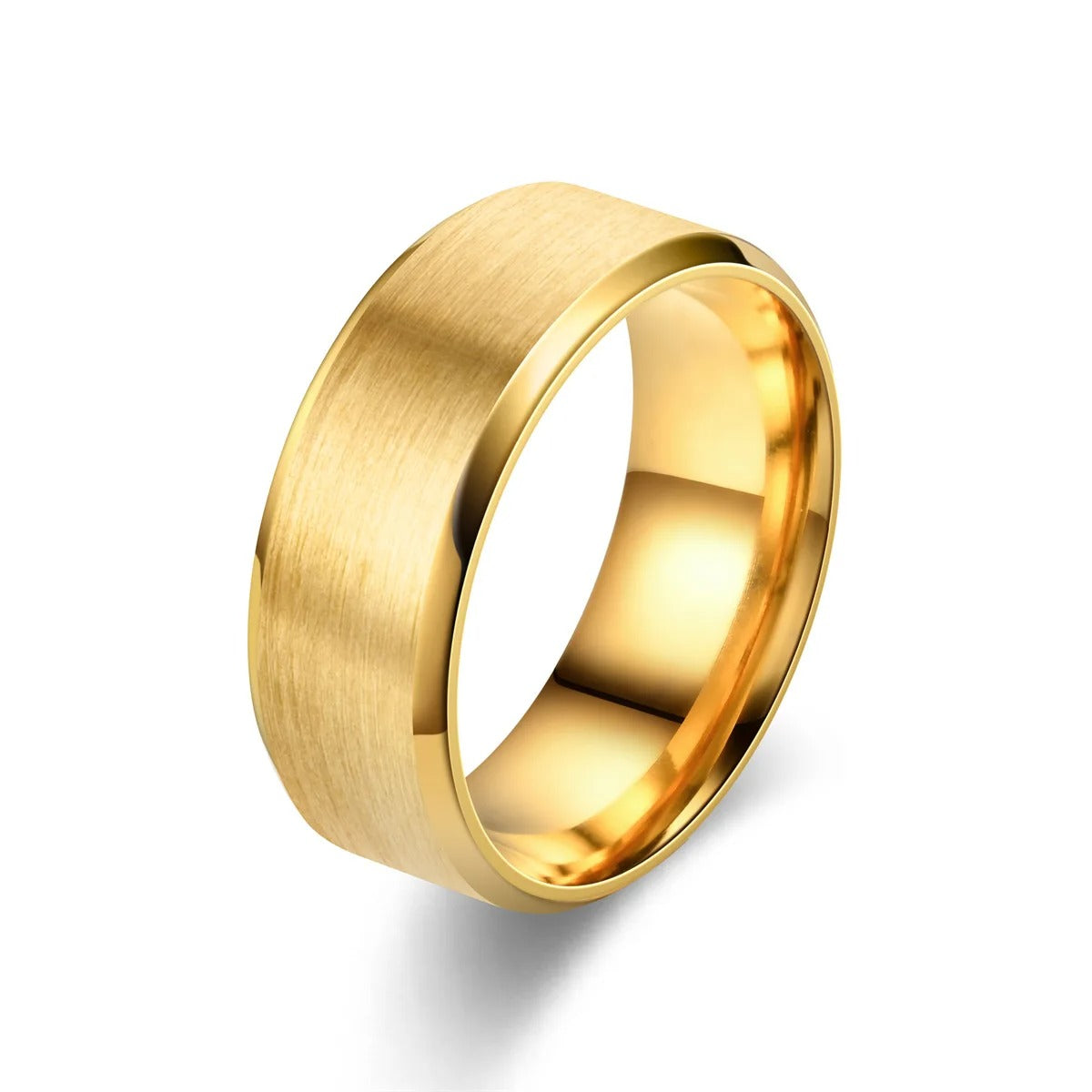 3 Colors Classic 8mm Tungsten Mens Ring Surface Brushed Stainless